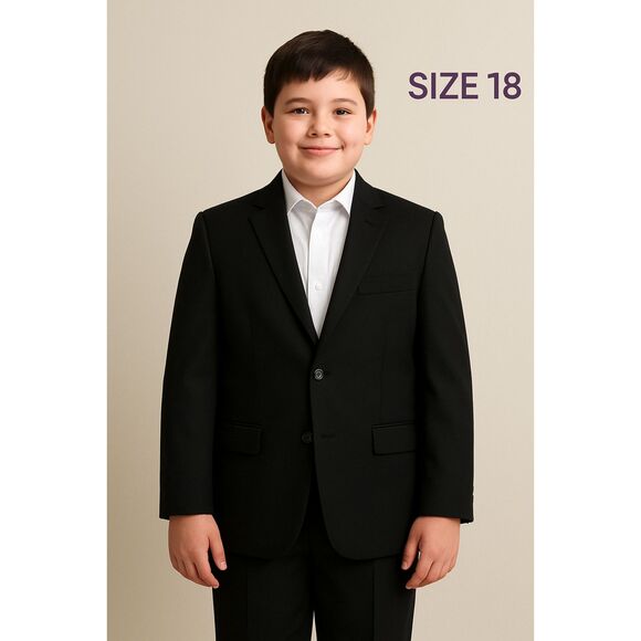 Van Heusen Other - Van Heusen Flex Big Kid Boy's Blazer Suit Black Youth Jacket Size 18